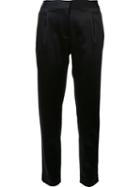 T By Alexander Wang Cropped Trousers, Women's, Size: 0, Black, Acetate/nylon/spandex/elastane