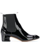 Thom Browne Block Heel Patent Leather Chelsea Boot - Black