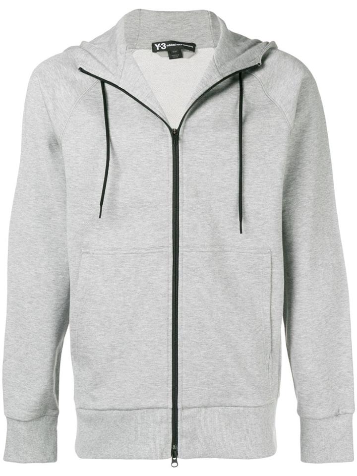 Y-3 Zip-up Hooded Sweatshirt - Grey