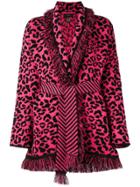 Alanui Cashmere Animal Print Cardigan - Pink & Purple