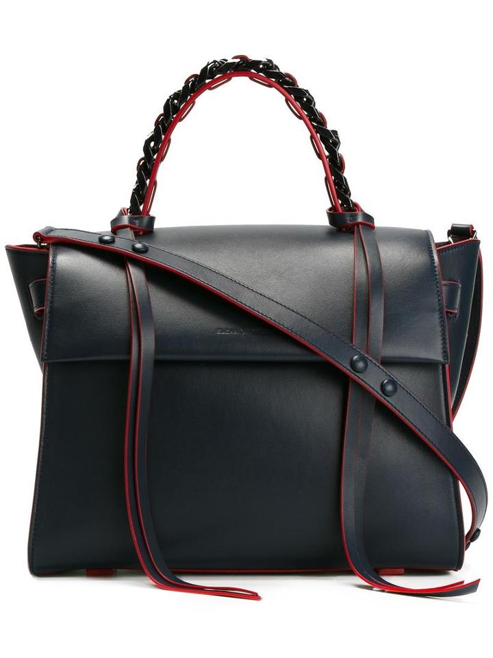 Elena Ghisellini Sensu Tote, Women's, Blue, Calf Leather