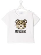 Moschino Kids Leopard Teddy T-shirt - White
