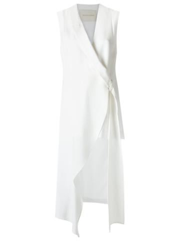 Giuliana Romanno Asymmetric Vest, Women's, Size: 40, White, Acetate/polyester