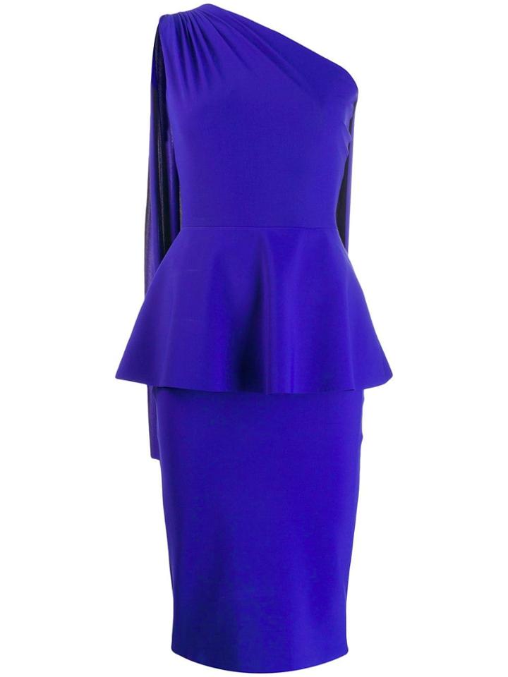 Le Petite Robe Di Chiara Boni One Shoulder Peplum Dress - Blue