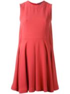 Alexander Mcqueen Pleated Mini Dress, Women's, Size: 38, Pink/purple, Viscose/silk
