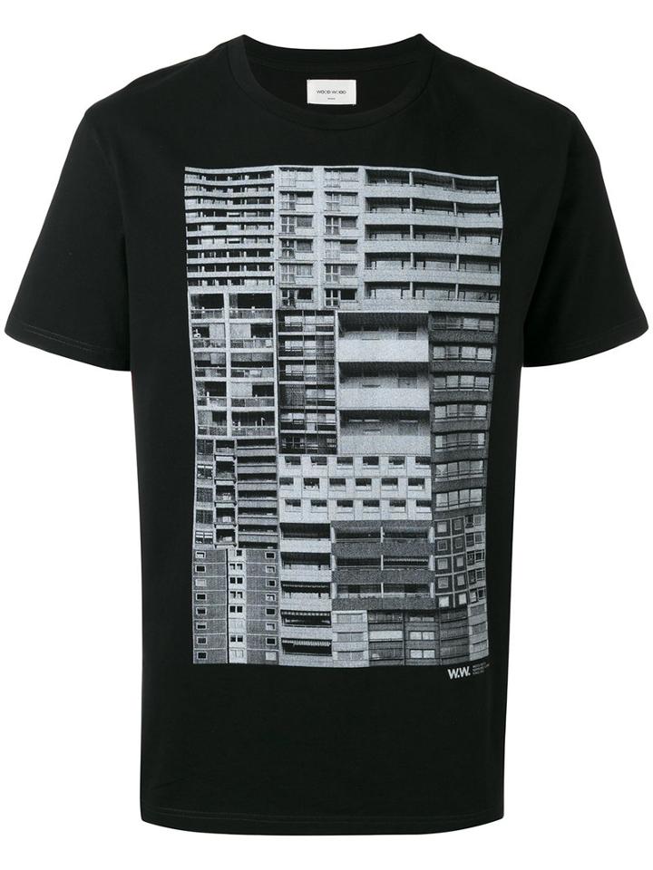 Wood Wood - Printed T-shirt - Men - Cotton - Xl, Black, Cotton