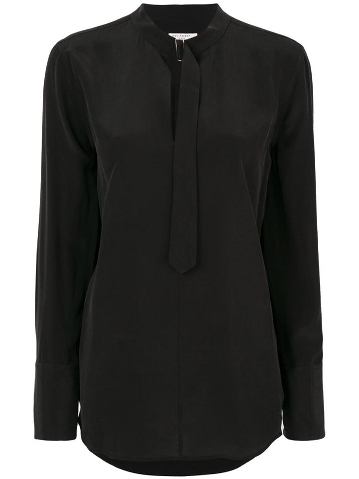 Equipment Keyhole Blouse - Black