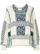 Mame Textured Knit Sweater - White