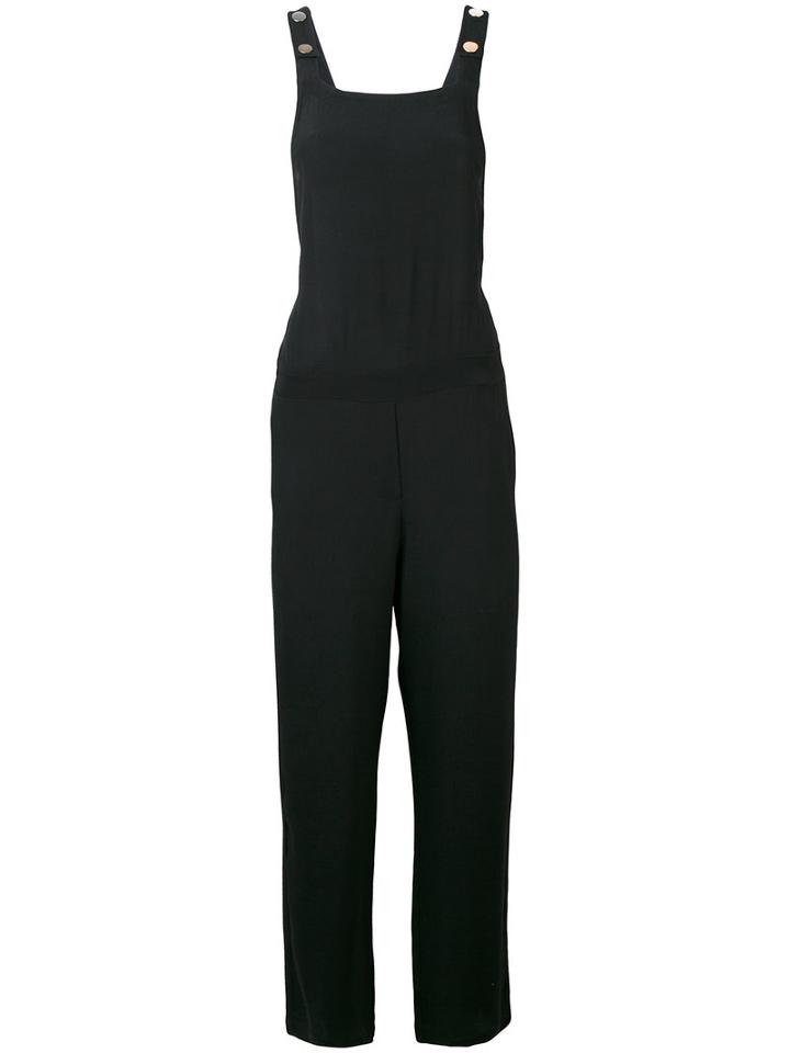 8pm - Plain Dungarees - Women - Viscose - S, Black, Viscose