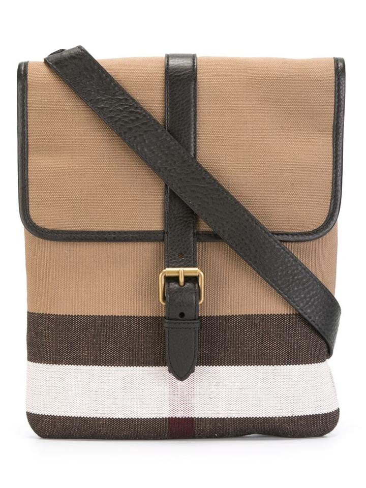 Burberry Buckle Strap Messenger Bag, Nude/neutrals, Cotton/jute/leather