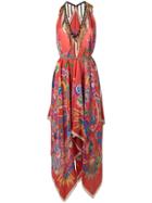 Etro Fringed Paisley Print Dress - Red