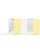 Diane Von Furstenberg Striped Snakeskin Wallet - Yellow & Orange
