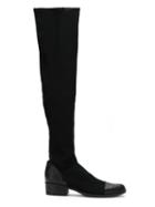 Schutz Thigh High Stretch Boots - Black
