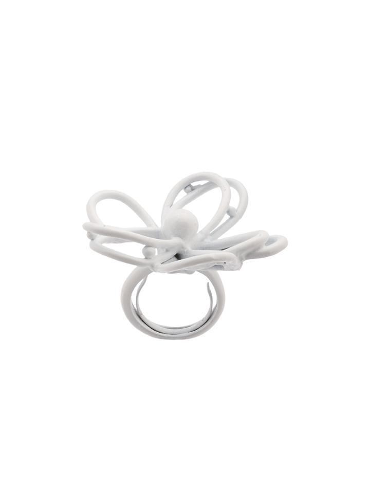Oscar De La Renta Botanical Scribble Ring - White