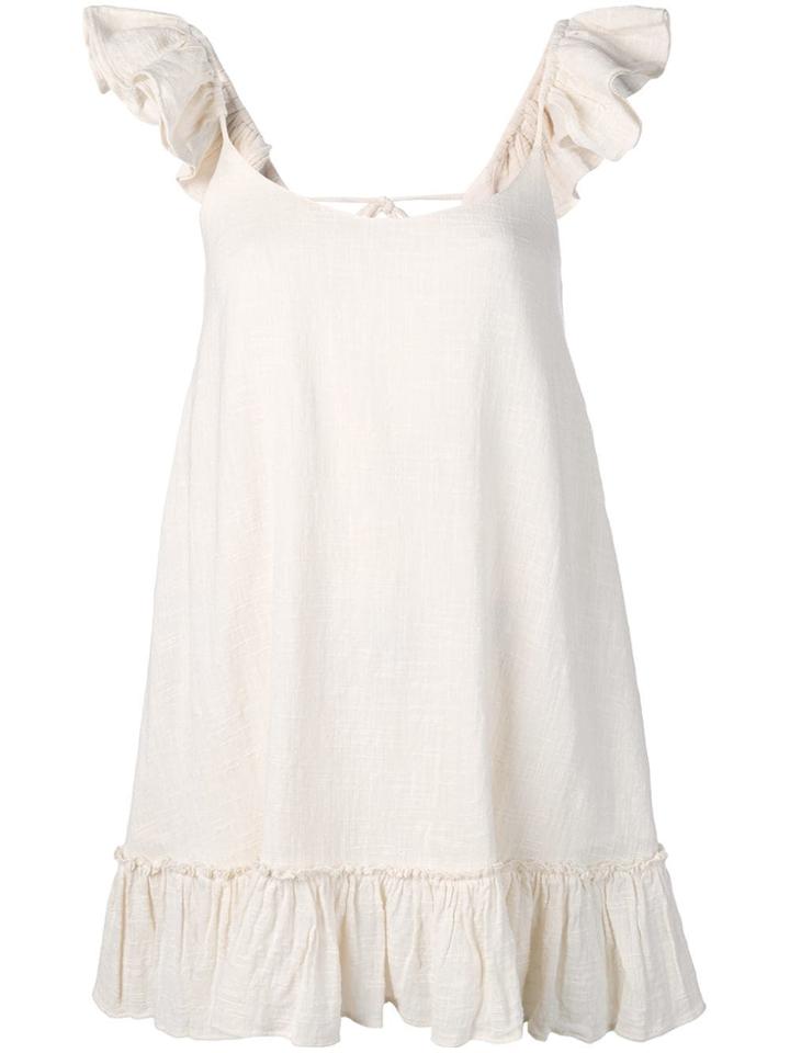 Sundress Daisy Embroidered Mini Dress - Neutrals