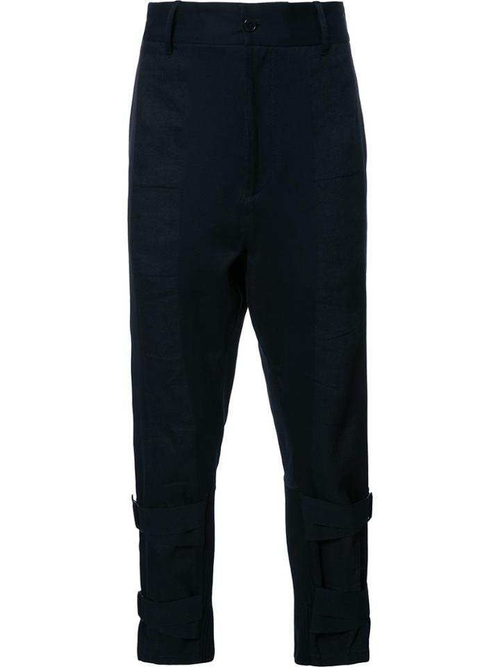 Ann Demeulemeester Ankle Strap Trousers - Black