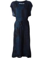 Raquel Allegra Botanical Print Midi Dress, Women's, Size: 0, Blue, Silk