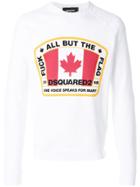Dsquared2 Canadian Flag Patch Sweatshirt - White