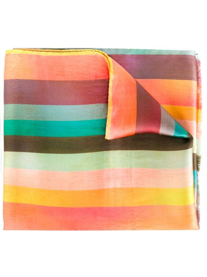 Paul Smith Striped Scarf, Men's, Silk