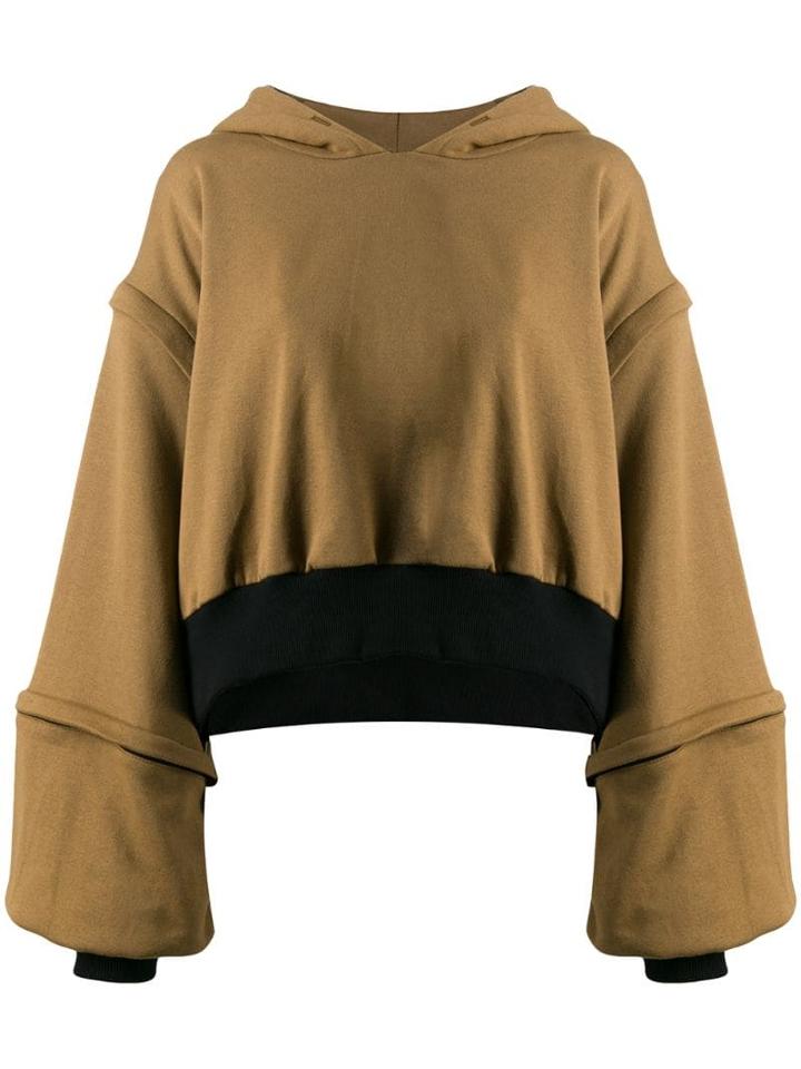 Barbara Bologna Curved Hoodie - Brown