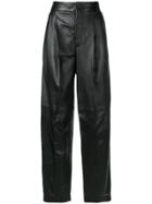 Joseph High Waisted Panel Trousers - Black