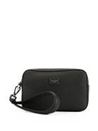 Dolce & Gabbana Zipped Logo Patch Clutch Bag - Black