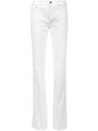 Saint Laurent Flared Leg Jeans, Women's, Size: 29, White, Cotton