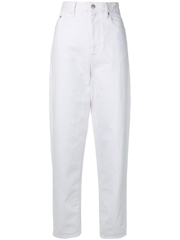 Isabel Marant Étoile High Waisted Loose Fit Jeans - White