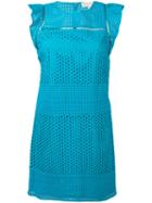Michael Michael Kors Broderie Sun Dress, Women's, Size: Medium, Blue, Cotton