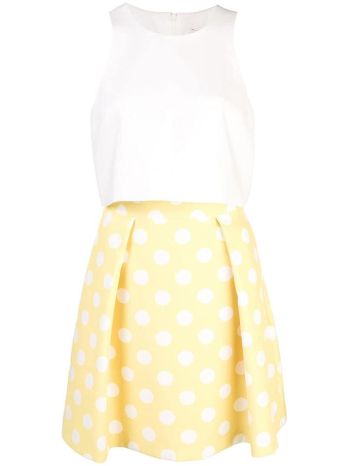 Black Halo Polka Dot Dress - White