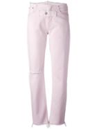 Alyx - Frayed Trim Jeans - Women - Cotton - 28, Pink/purple, Cotton