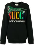 Gucci Cities Sweatshirt With Tiger - Black