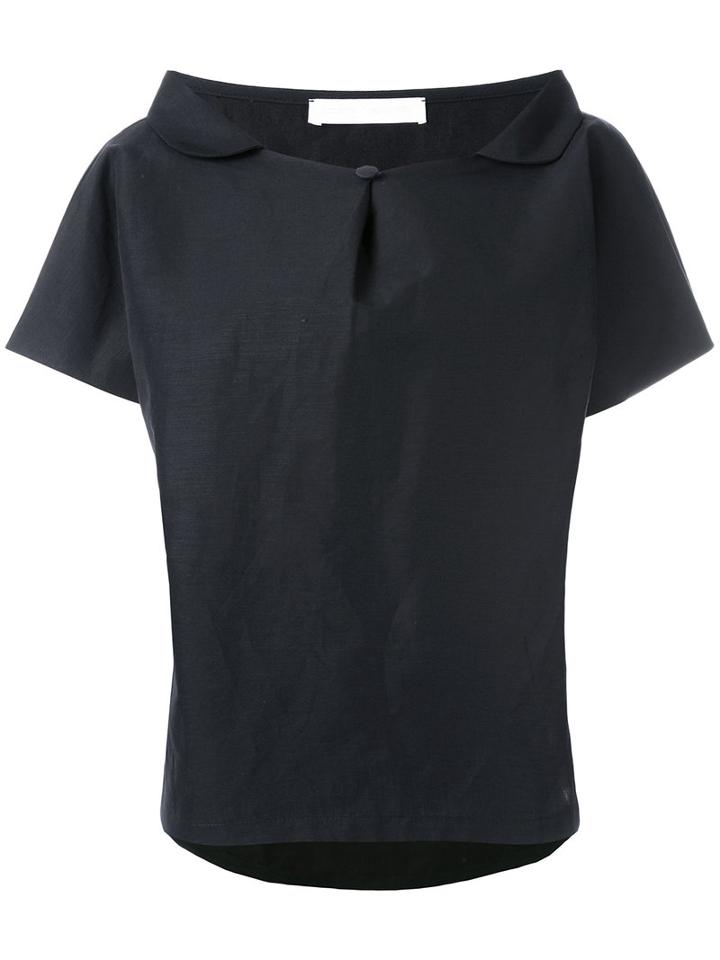 Société Anonyme - Button Top - Women - Cotton/linen/flax - One Size, Black, Cotton/linen/flax