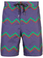 Cynthia Rowley Ziggy Board Shorts - Pink & Purple
