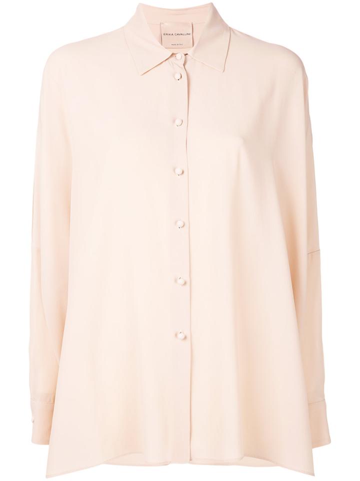 Erika Cavallini Loose Fit Button Up Blouse - Nude & Neutrals