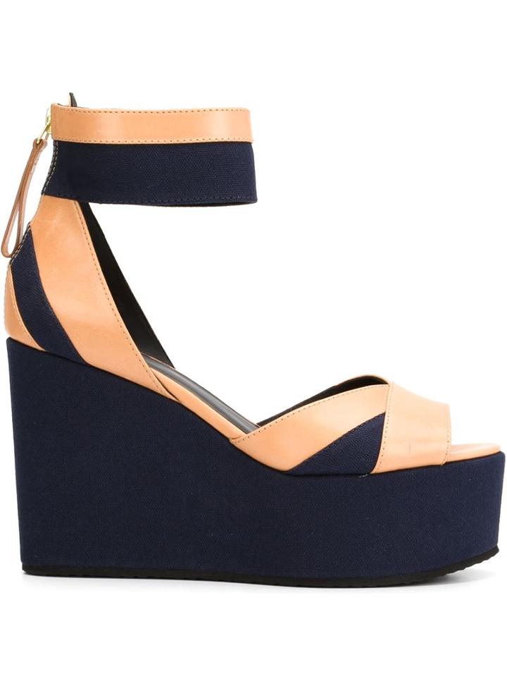Pierre Hardy Ankle Strap Wedge Sandals
