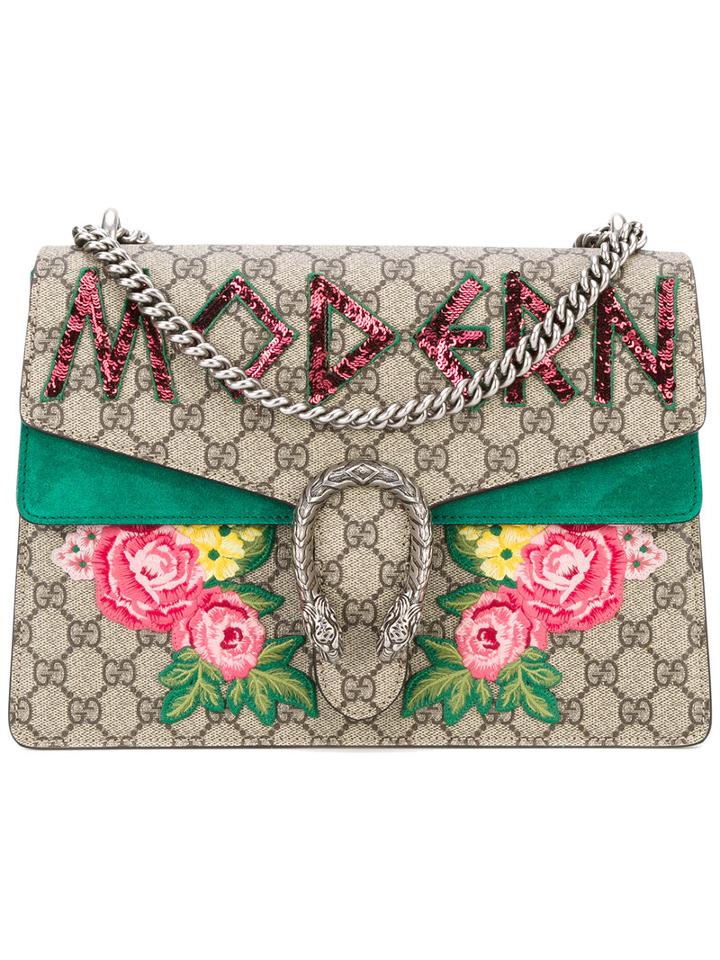 Gucci - Dionysus Gg Supreme Shoulder Bag - Women - Leather/suede/polyurethane - One Size, Women's, Green, Leather/suede/polyurethane