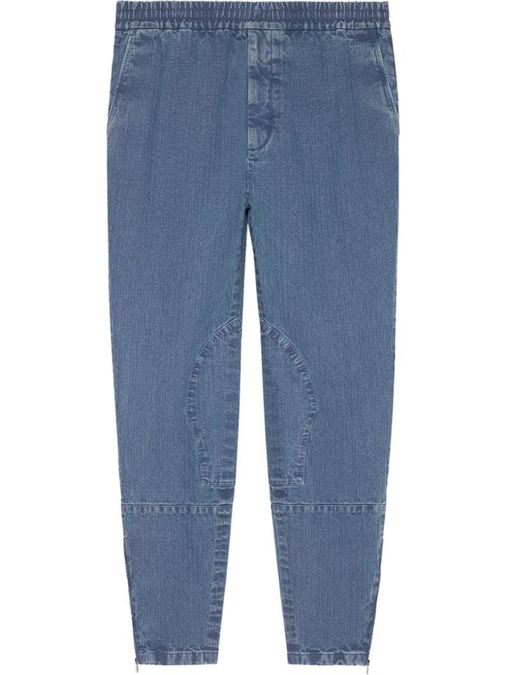 Gucci Herringbone Denim Pant - Blue
