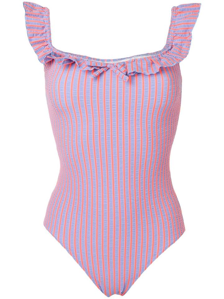 Solid & Striped Ribbed One-piece - Purple