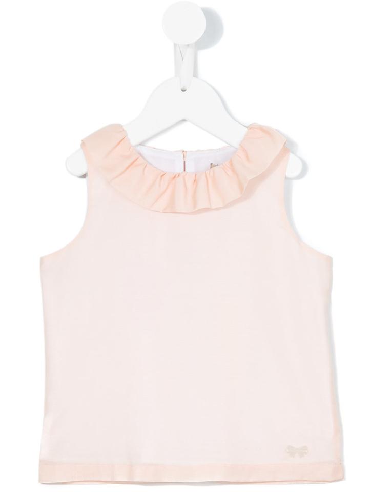 Hucklebones London - Ruffle Shell Top - Kids - Polyester - 10 Yrs, Nude/neutrals