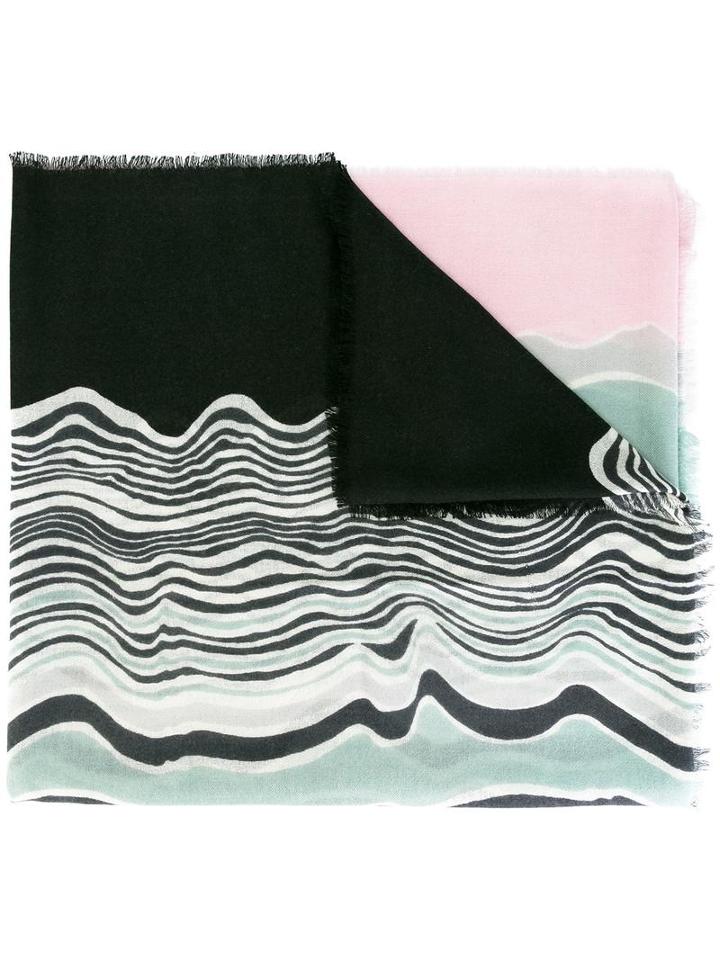 Diane Von Furstenberg 'wave Band' Pattern Scarf, Women's, Cashmere