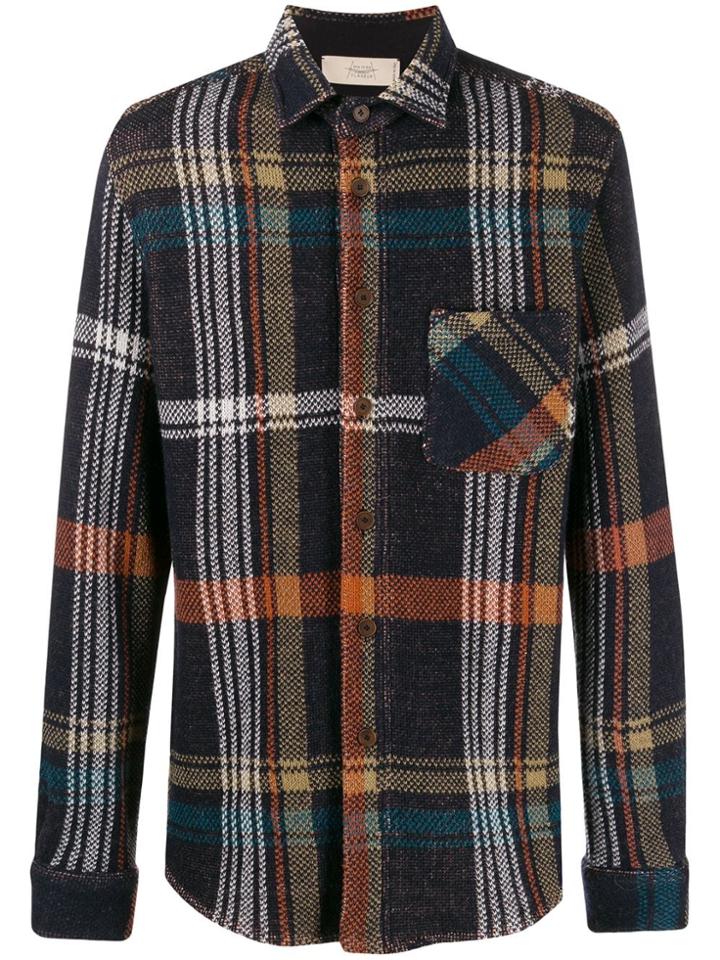 Maison Flaneur Maison Flaneur 19wmuth190fy045 Check - Blue
