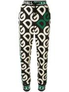 Dolce & Gabbana Logo-print Stripe-detail Track Pants - Black