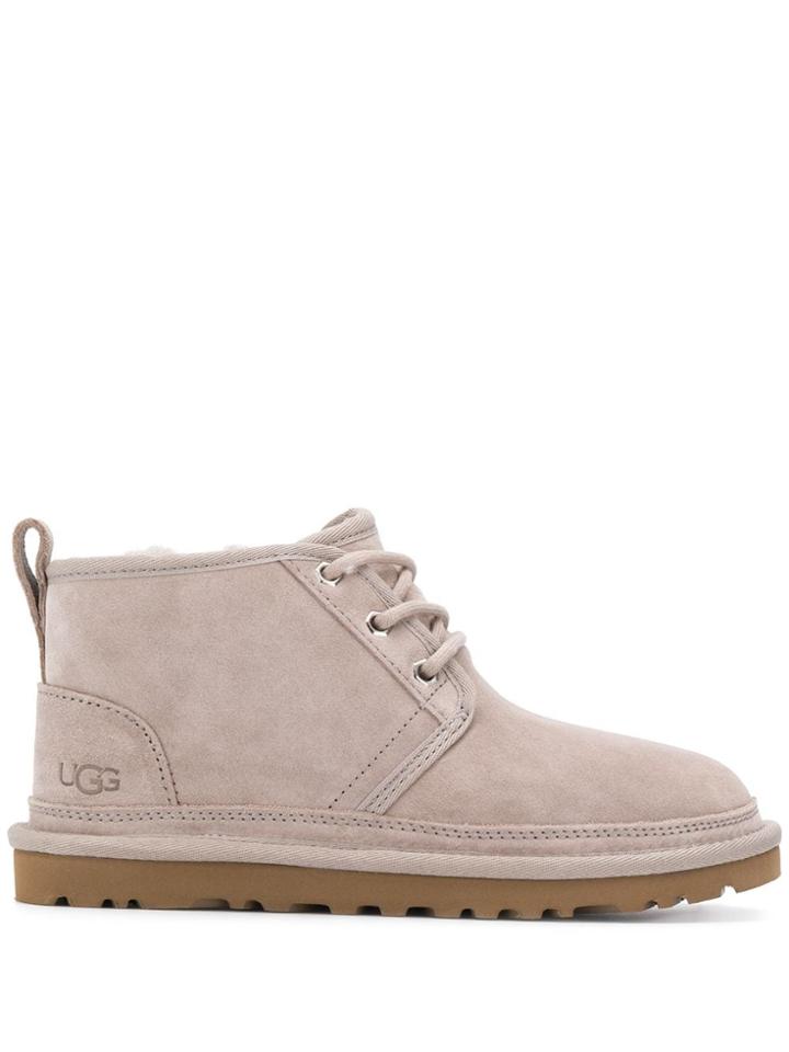 Ugg Australia Round Toe Lace Up Boots - Neutrals