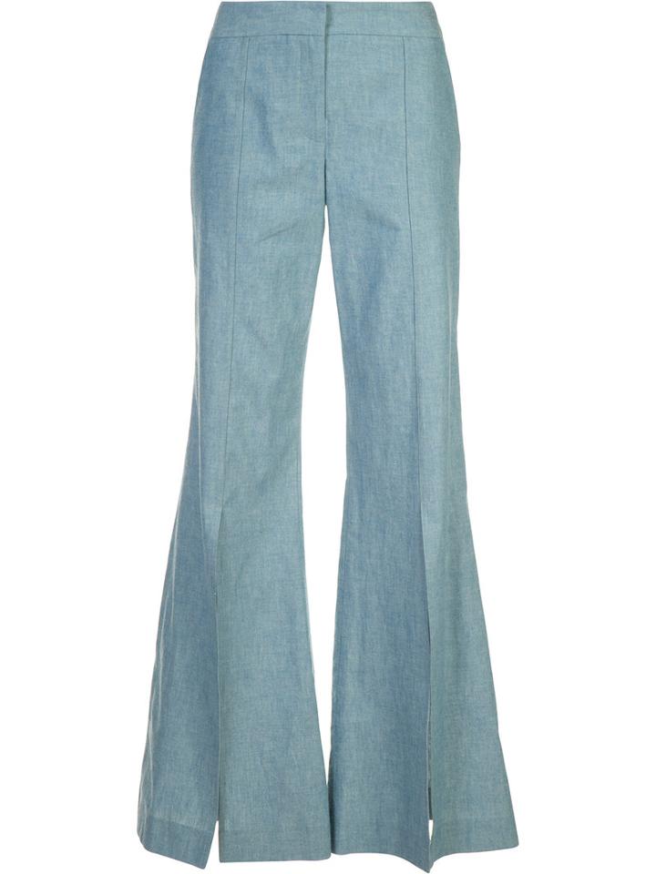 Hellessy 'raul' Split-leg Flared Jeans, Women's, Size: 4, Blue, Cotton