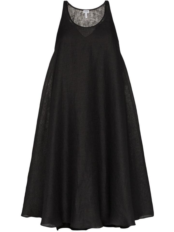Loewe Draped Shift Dress - Black