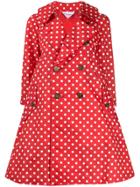 Comme Des Garçons Girl Polka Dot Flared Trench Coat