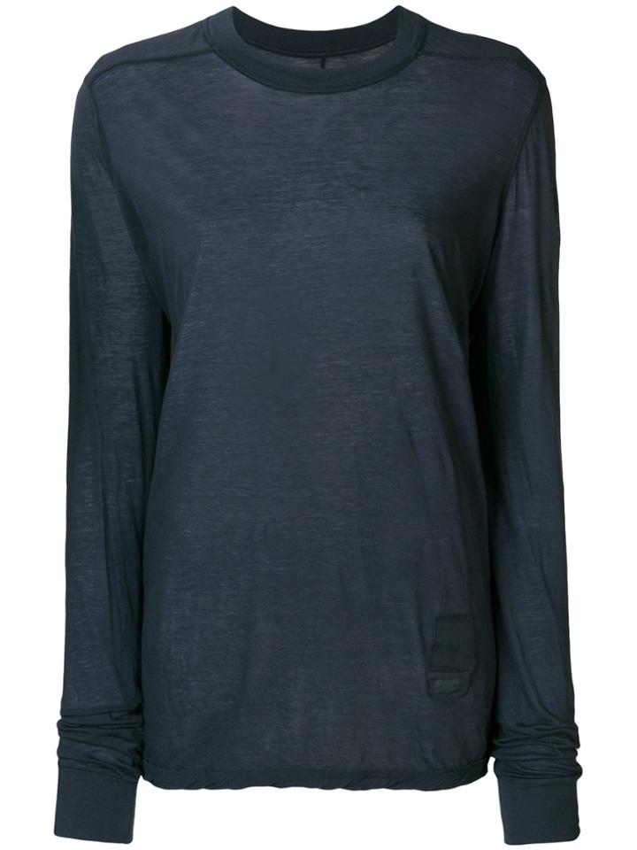 Rick Owens Drkshdw Long Sleeve Knit Top - Blue