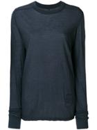 Rick Owens Drkshdw Long Sleeve Knit Top - Blue