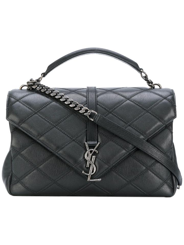 Saint Laurent Monogram Envelope Bag - Black